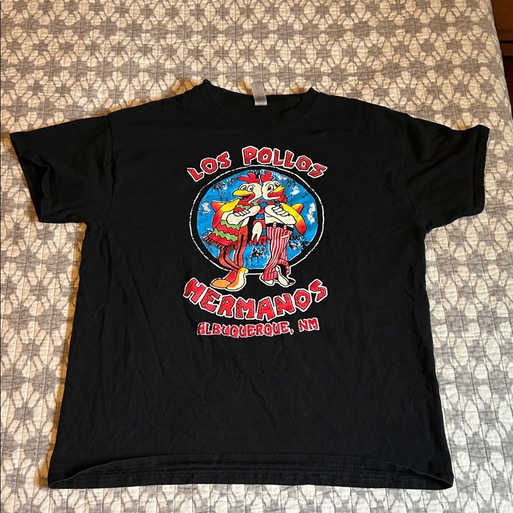 Gildan Black Breaking Bad Los Pollos Hermanos Short Sleeve Tee